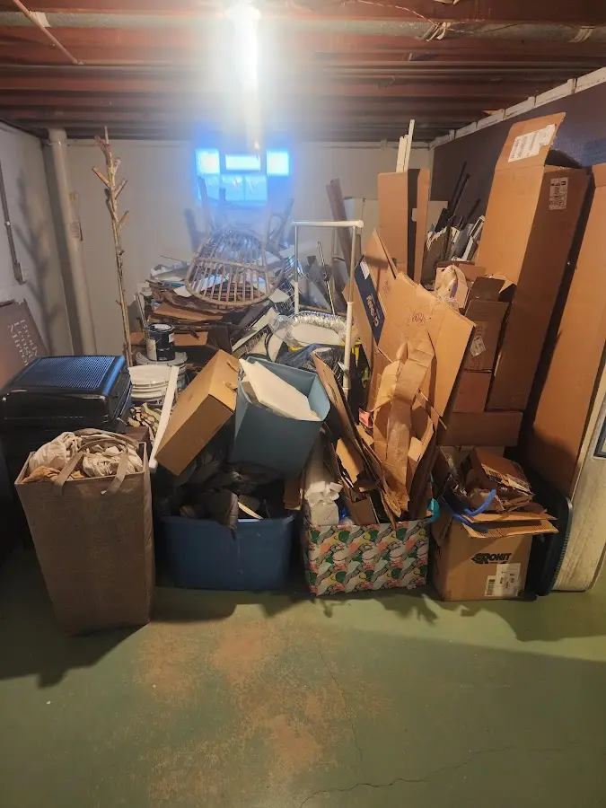 Roll-off dumpster container at job site for Roll Off Dumpster Rental in Altoona